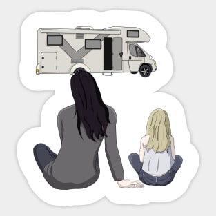 Dark Passages Caryn and Ally logo Sticker